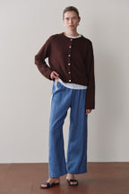 The Linen Crop Stripe Pant