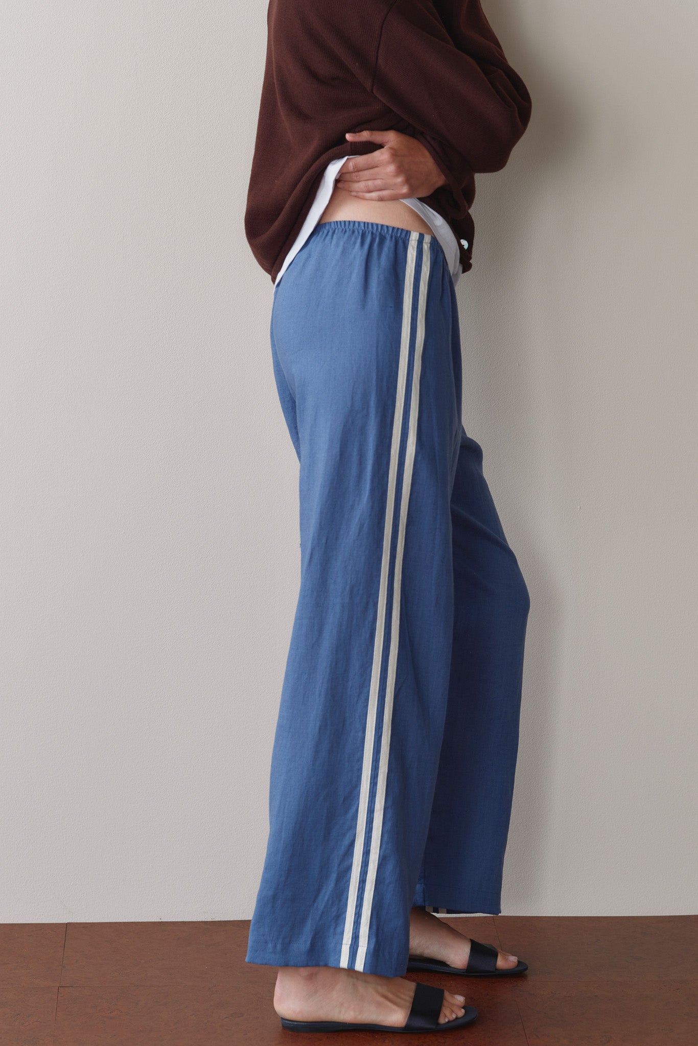 The Linen Crop Stripe Pant