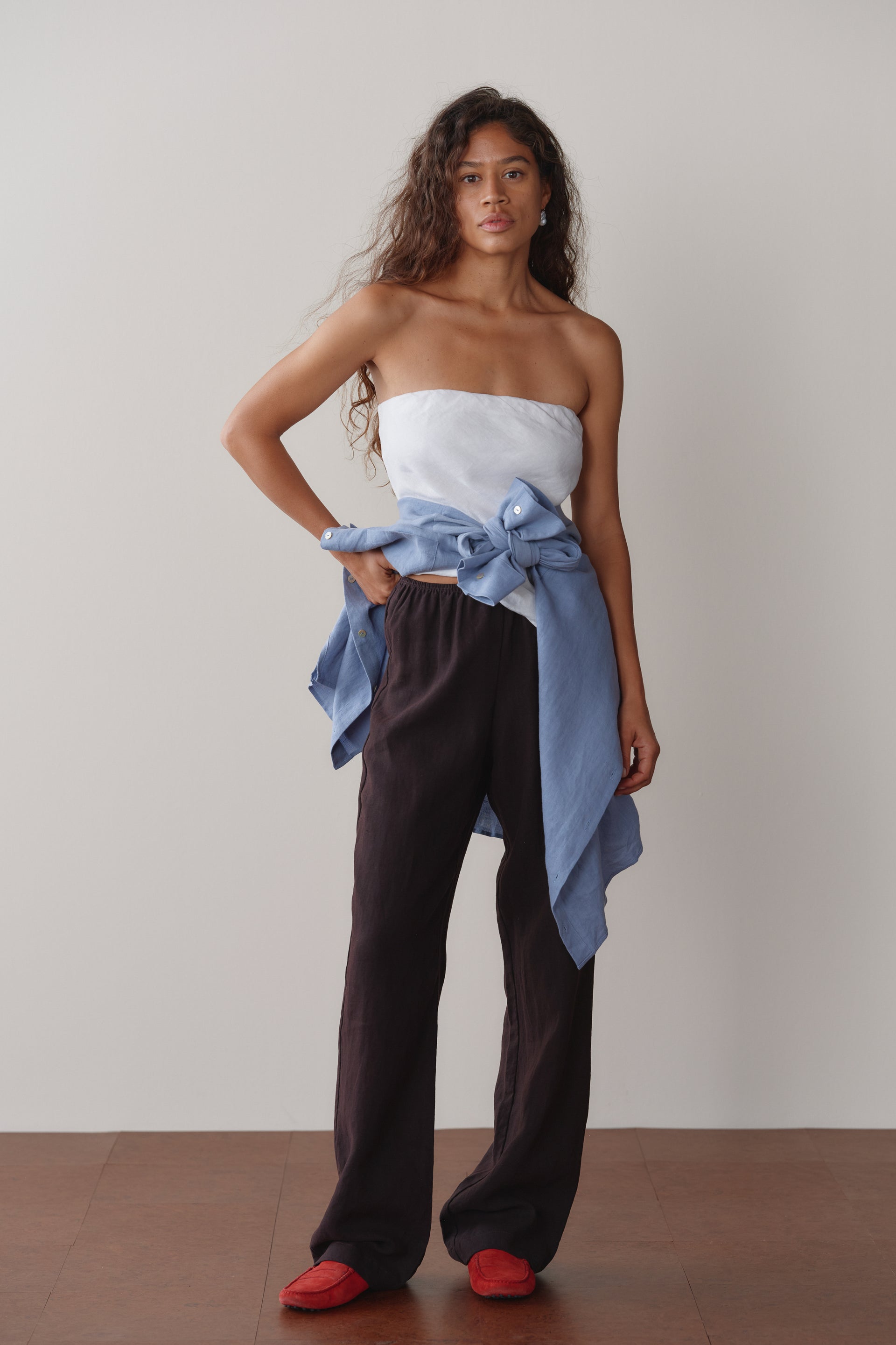women's linen dress pants heipeiwa Casual High Waist Wide Leg Straight Cotton Linen Button Trouser Summer Clothes at Amazon Women's Clothing store Relaxed linen culotte How to Wear Wide-Leg Linen