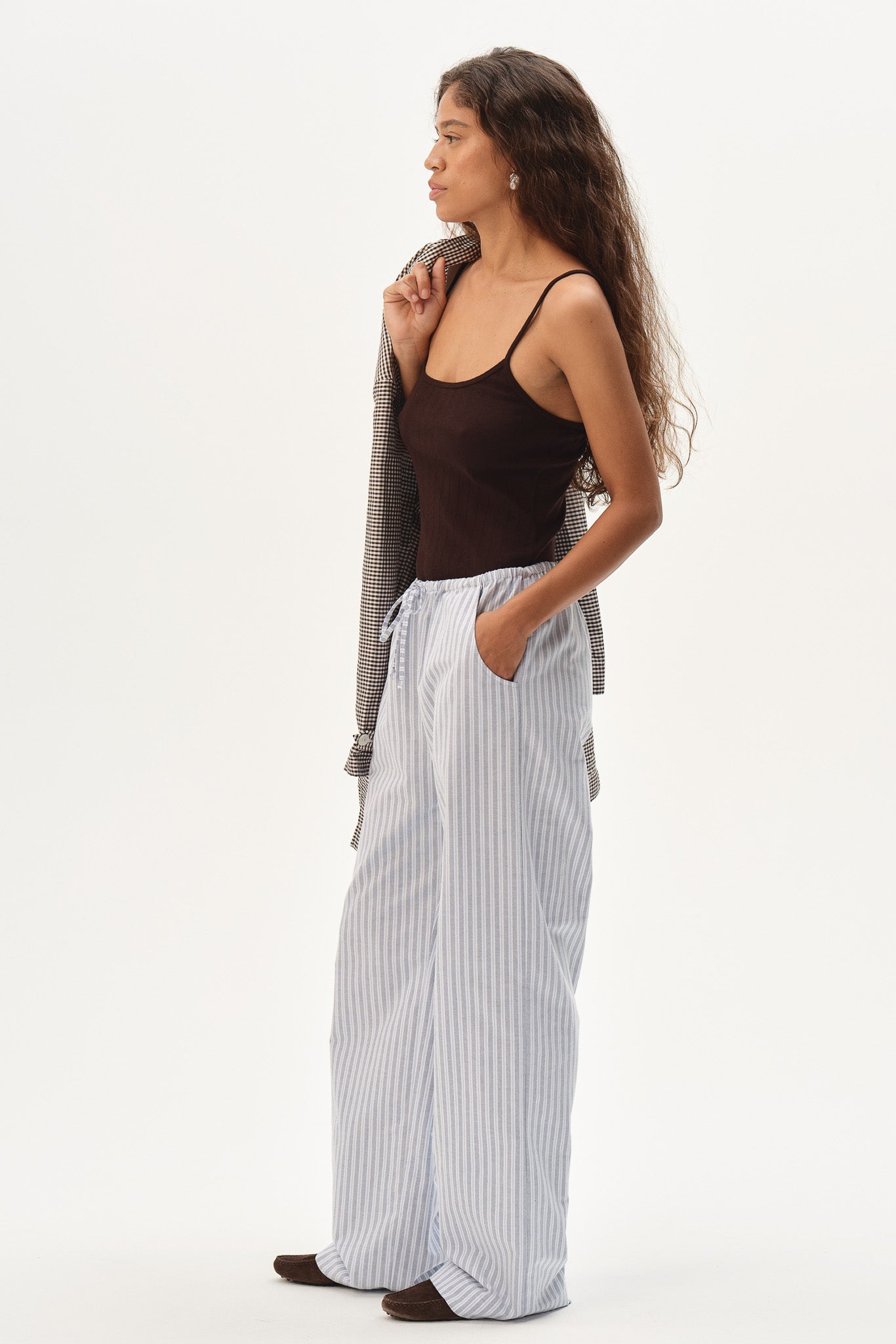 The Oxford Stripe Drawstring Pant