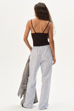The Oxford Stripe Drawstring Pant