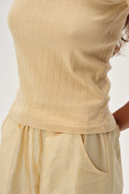 The Pointelle Baby Tee Butter