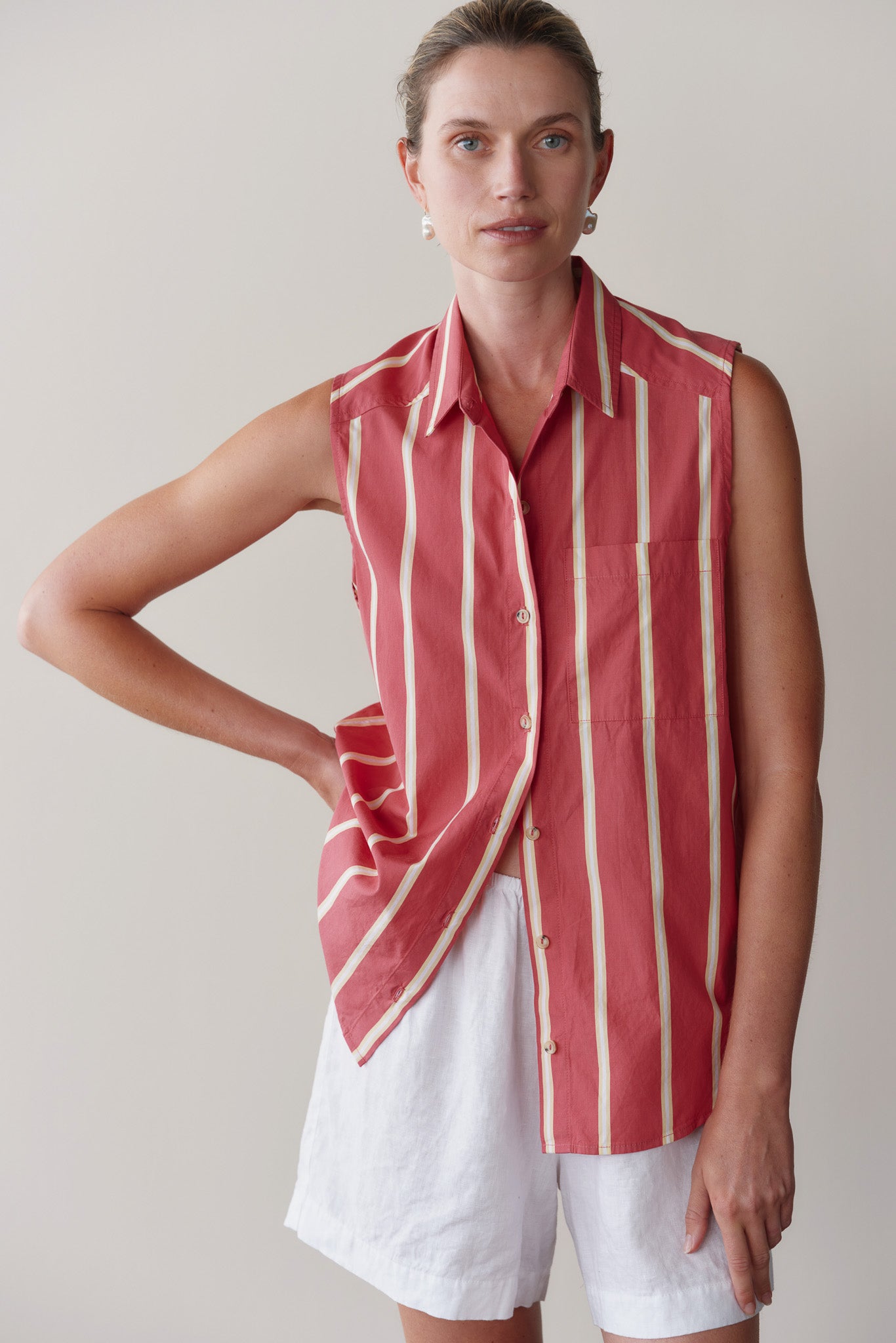 The Pop Sleeveless Shirt