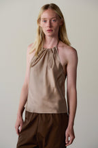 The Silk Halter Top
