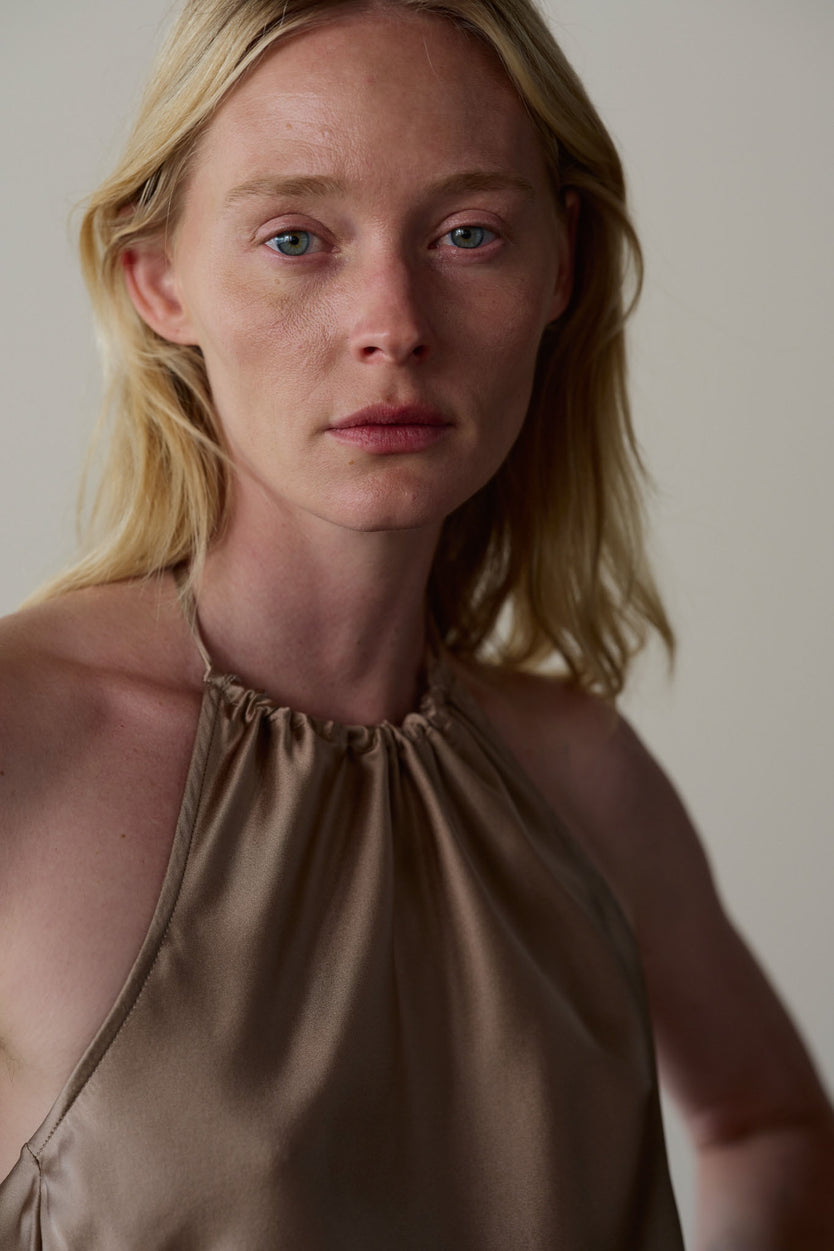 The Silk Halter Top