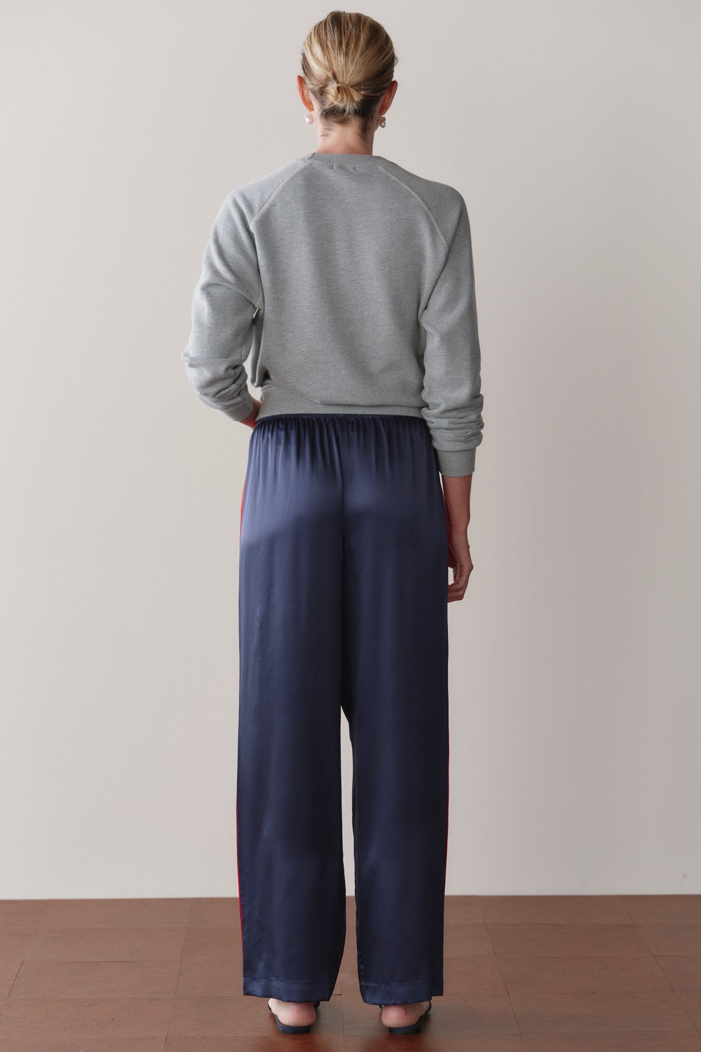 The Silk Stripe Simple Pant