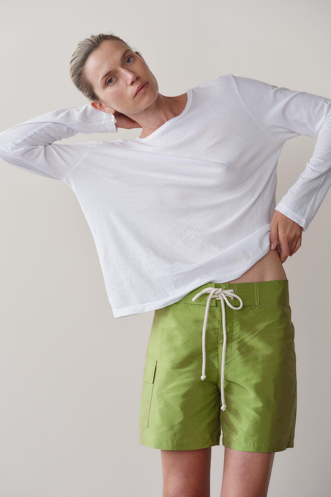 The Silk Taffeta Board Short by DONNI.