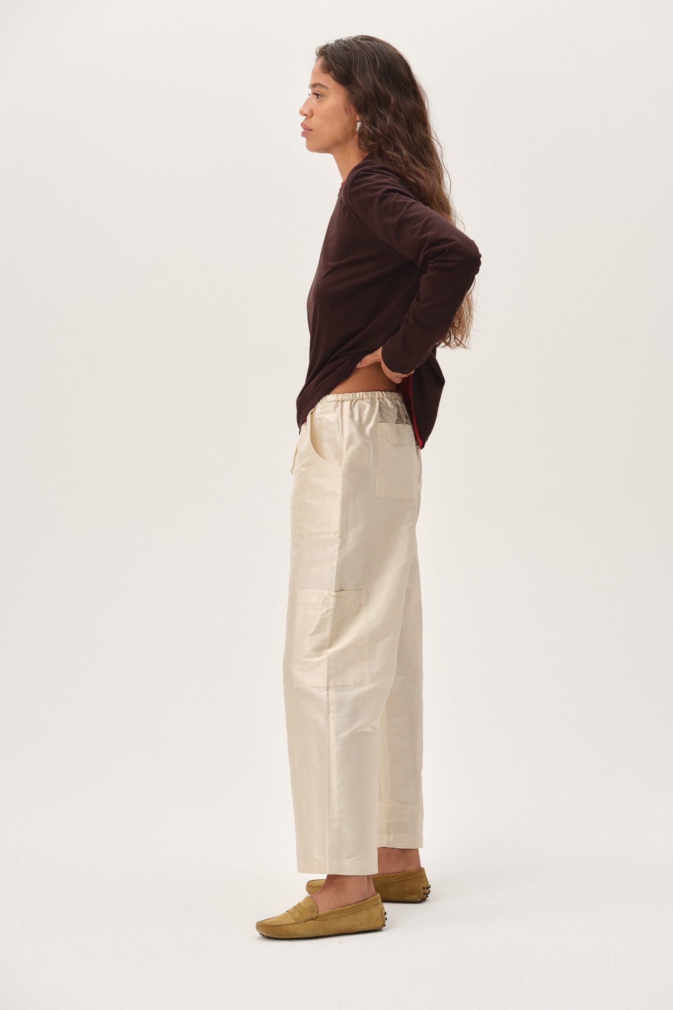 The Silk Taffeta Cargo Pant