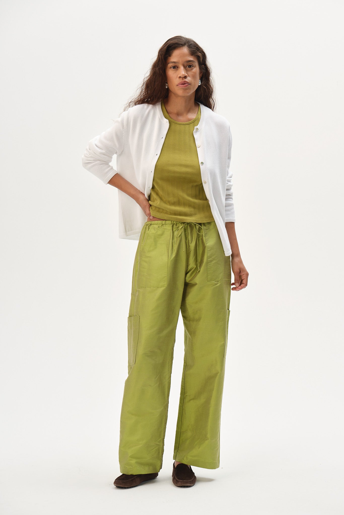 The Silk Taffeta Cargo Pant