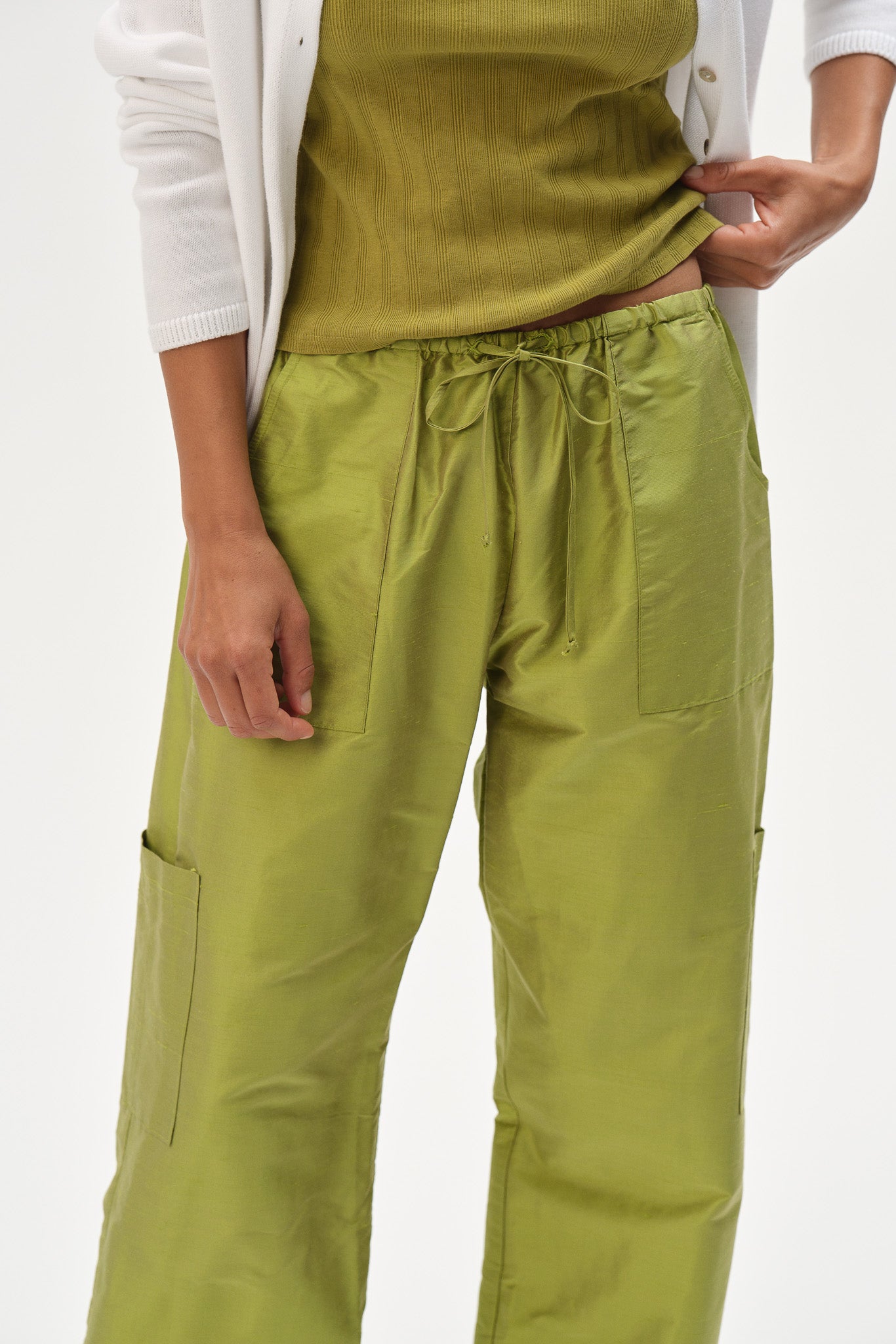 The Taffeta Drawstring Cargo Pant