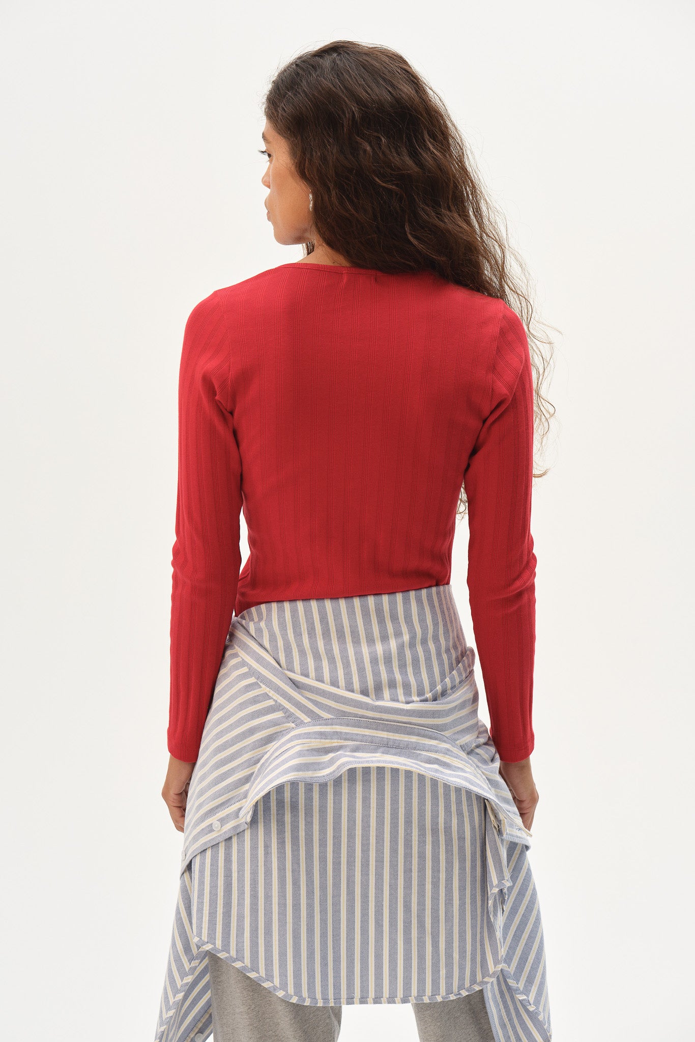 The Varied Rib Long Sleeve Scoop Shirt