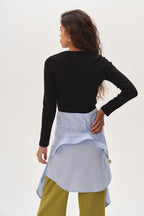 The Varied Rib Long Sleeve Scoop Shirt