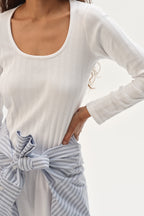 The Varied Rib Long Sleeve Scoop Shirt