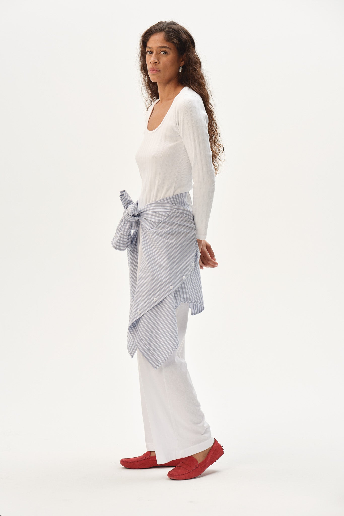 The Varied Rib Long Sleeve Scoop Shirt