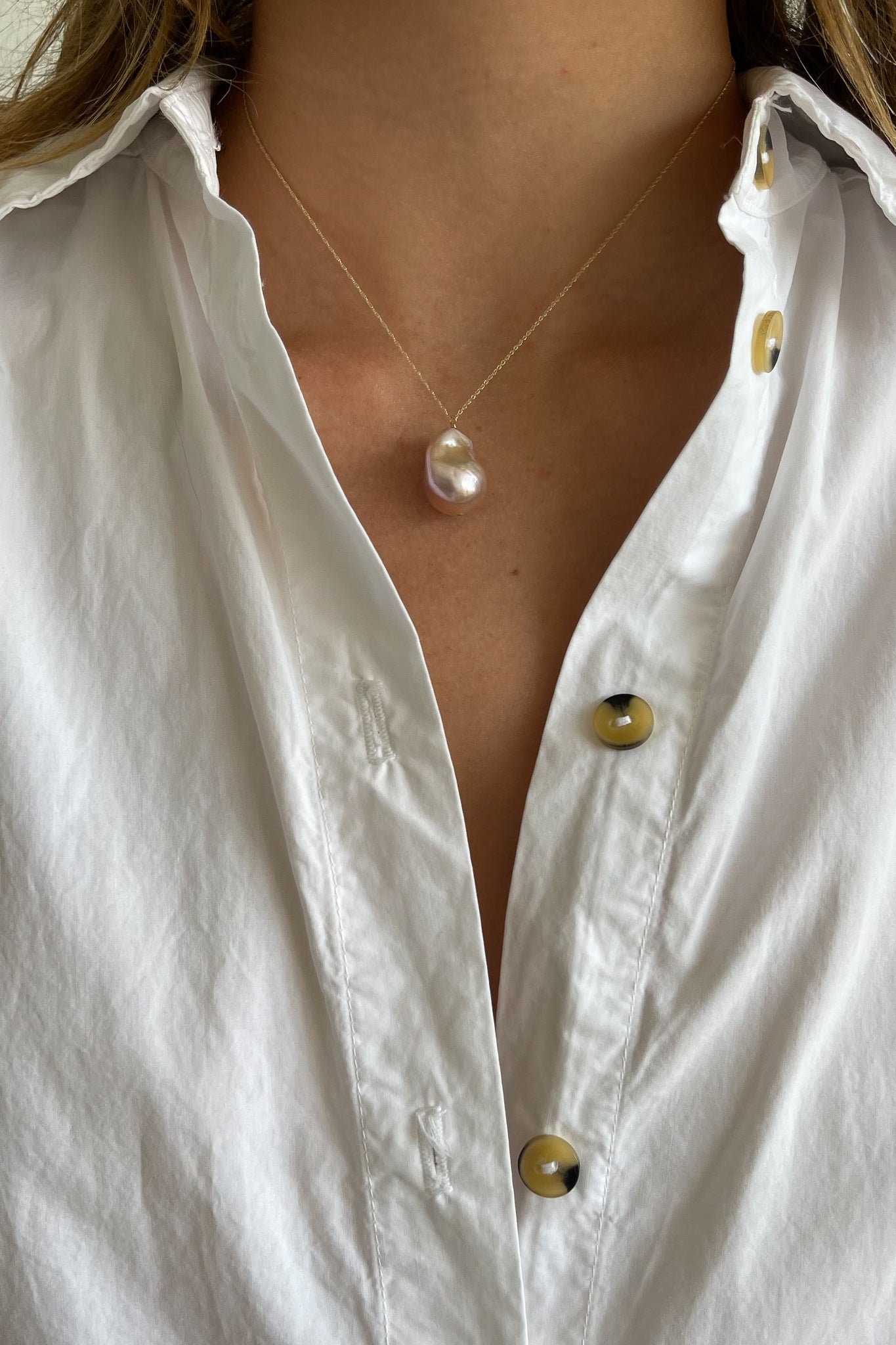The June 16" Pink Pearl Necklace