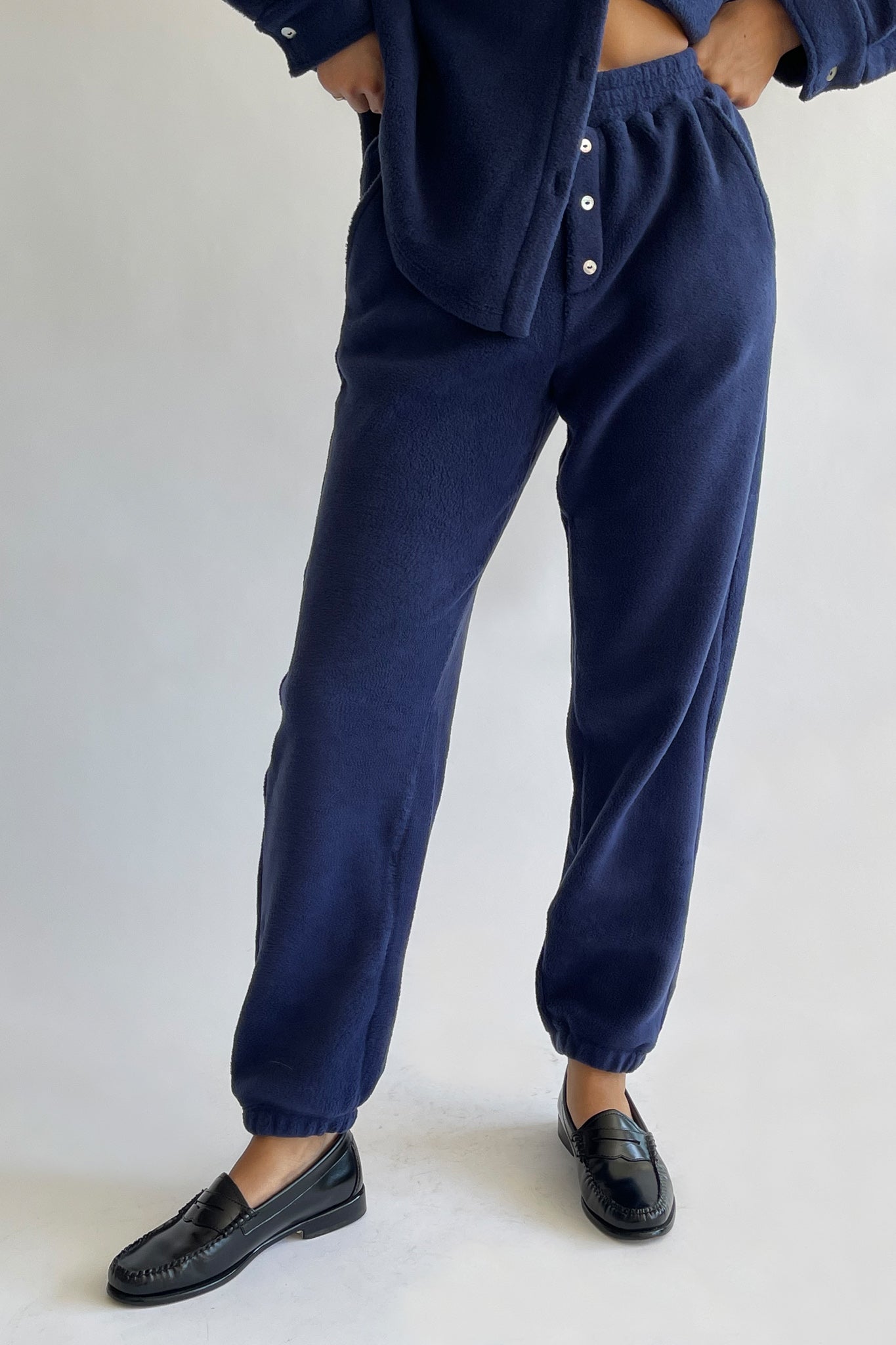 polar fleece henley sweatpants